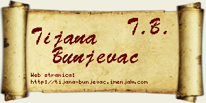 Tijana Bunjevac vizit kartica